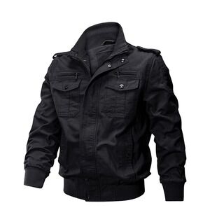 Mens Canvas Cotton Military Casual Jacket  Small
